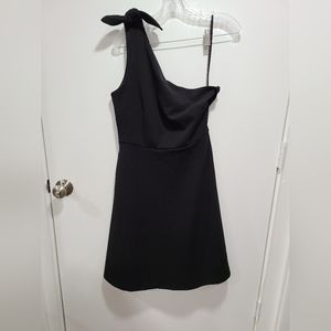 Banana Republic One Shoulder black dress WITH POCKETS!